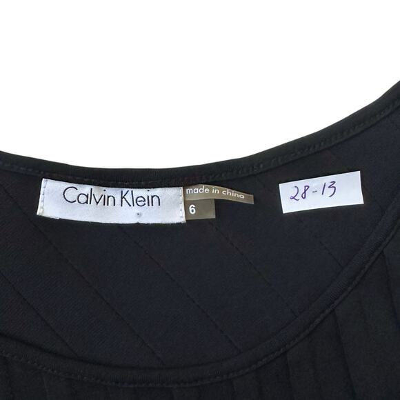 Calvin Klein Black Lined Above the Knee Bodycon Dress Women Size 6 | 28-13 - Picture 4 of 6
